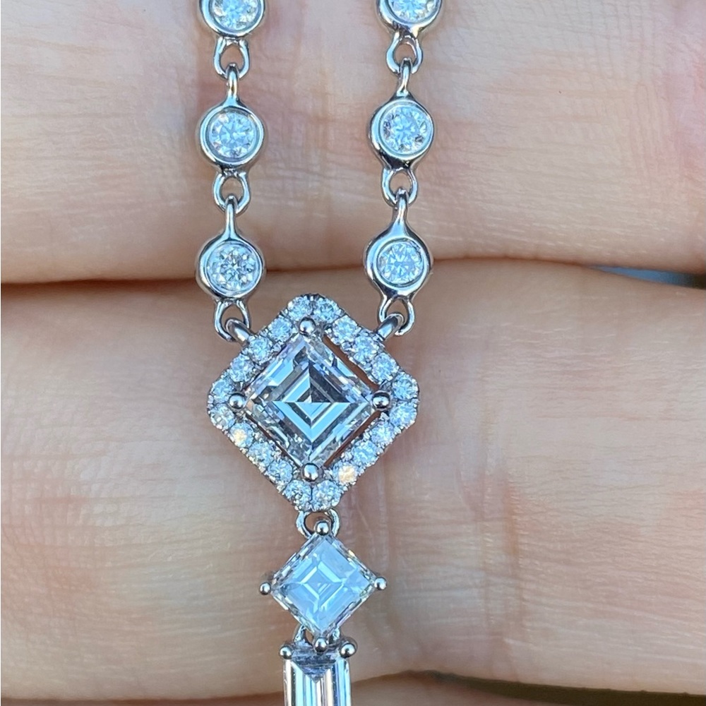 Odelia 5.57ct diamond lariat necklace - Picture 14 of 14